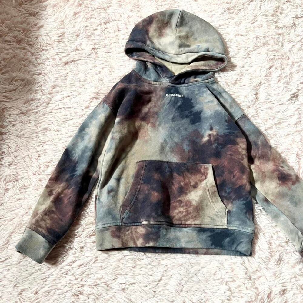 Abercrombie & Fitch‎ Tie Dye Preppy Dark Grunge Punk Cozy Lounge Kids Hoodie